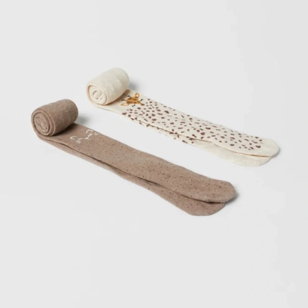 Zara Two Pack of Animal Tights